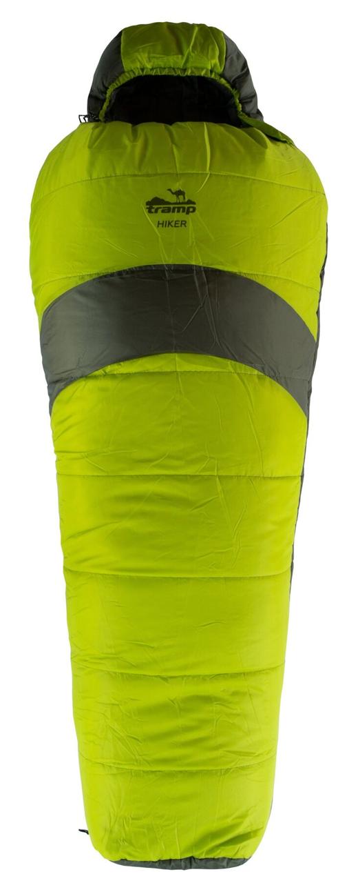 Спальний мішок Tramp Hiker Long кокон оливковий/сірий 230/90-55, Правий