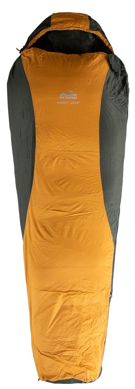 Спальний мішок Tramp Windy Light кокон жовтий/сірий 220/80-55, Лівий