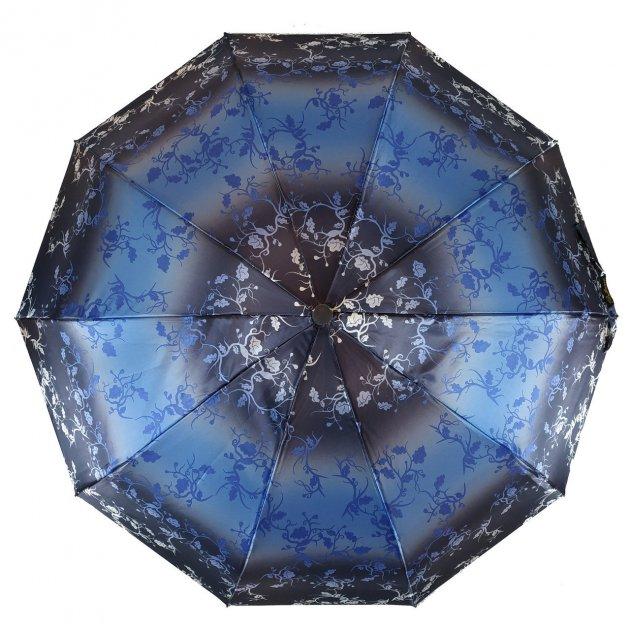 Женский зонт полуавтомат с атласным зонтом с метеликами Bellissimo 10 спиць 401/1