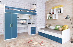 Ліжко-горище з шафою з робочою зоною Аракс DS-Araks