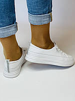 K.lasiya. Жіночі кеди-кросівки білі на платформі. Натуральна шкіра. Розмір 36 37 38, фото 9