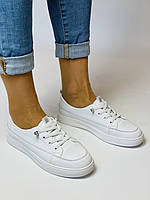 K.lasiya. Жіночі кеди-кросівки білі на платформі. Натуральна шкіра. Розмір 36 37 38, фото 8