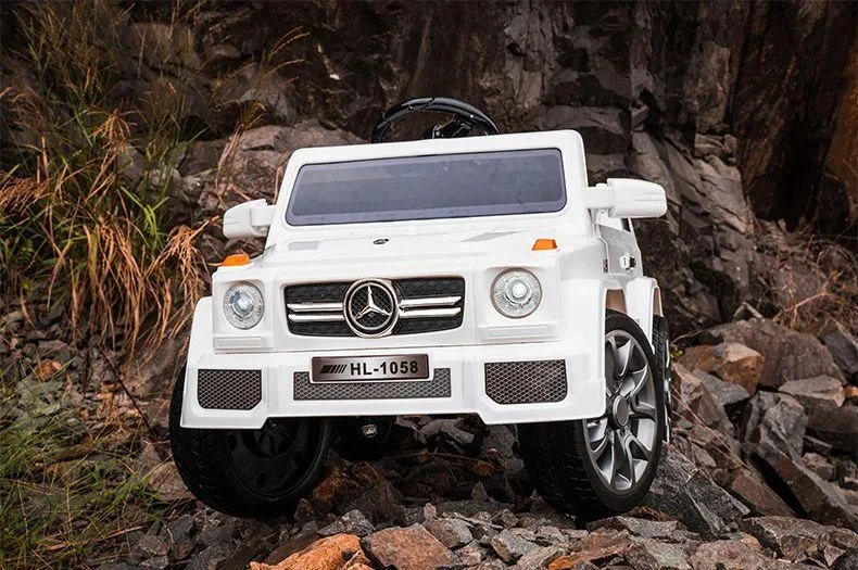 Дитячий електромобіль джип Mercedes G80 білий на акумуляторі