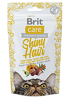 Brit Care Functional Snack Shiny Hair 50 г ласощі для котів ( шовковиста шерсть )