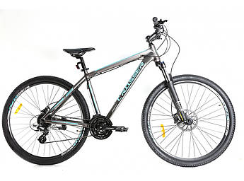 Горный алюминиевый велосипед Crosser One 26" рама 18" гидравлика серо-бирюзовый
