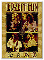 Led Zeppelin британская рок-группа плакат