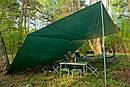 Тент зелений 3х5 м (100 г/м) тарпауліновий з люверсами, полог, фото 3