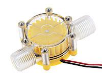 Міні-гідрогенератор 5V перетворювач енергії води  Прозорий з жовтим