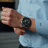 Оригінальний чоловічий годинник з автопідзаводом, Класичний механічний чоловічий годинник сірий, фото 7