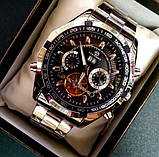 Оригінальний чоловічий годинник з автопідзаводом, Класичний механічний чоловічий годинник сірий, фото 10