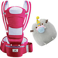 Хипсит Эрго-рюкзак кенгуру переноска Baby Carrier 6 в 1 Красный и Пушин кэт с кексом