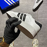Чоловічі / жіночі кросівки Adidas Samba White Black, чорно-білі шкіряні кросівки адідас самба, фото 4