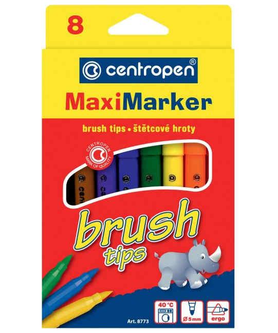 Набір фломастерів Centropen Brush 8 шт.
