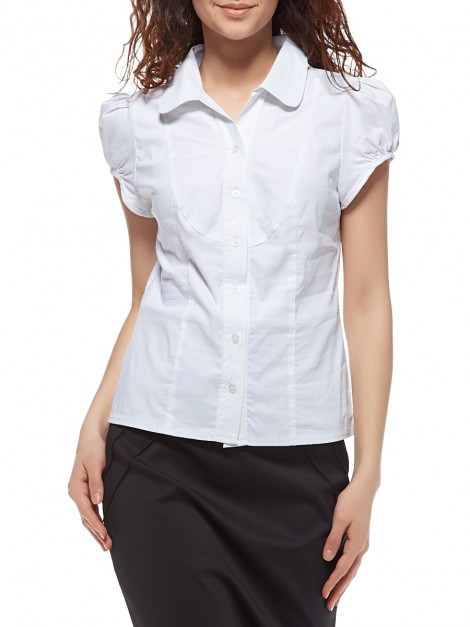 Блузка біла з коротким рукавом Р42, фото 1