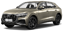 Багажник на дах Audi Q8 SUV 2018-  поперечки на рейлінг  інтегрований Ауди Q8 Кенгуру