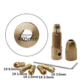 Цанговий Патрон на вал 4 мм ( 0.5, 1.0, 1.5, 2.5, 3.0 мм) для микродрели PCB