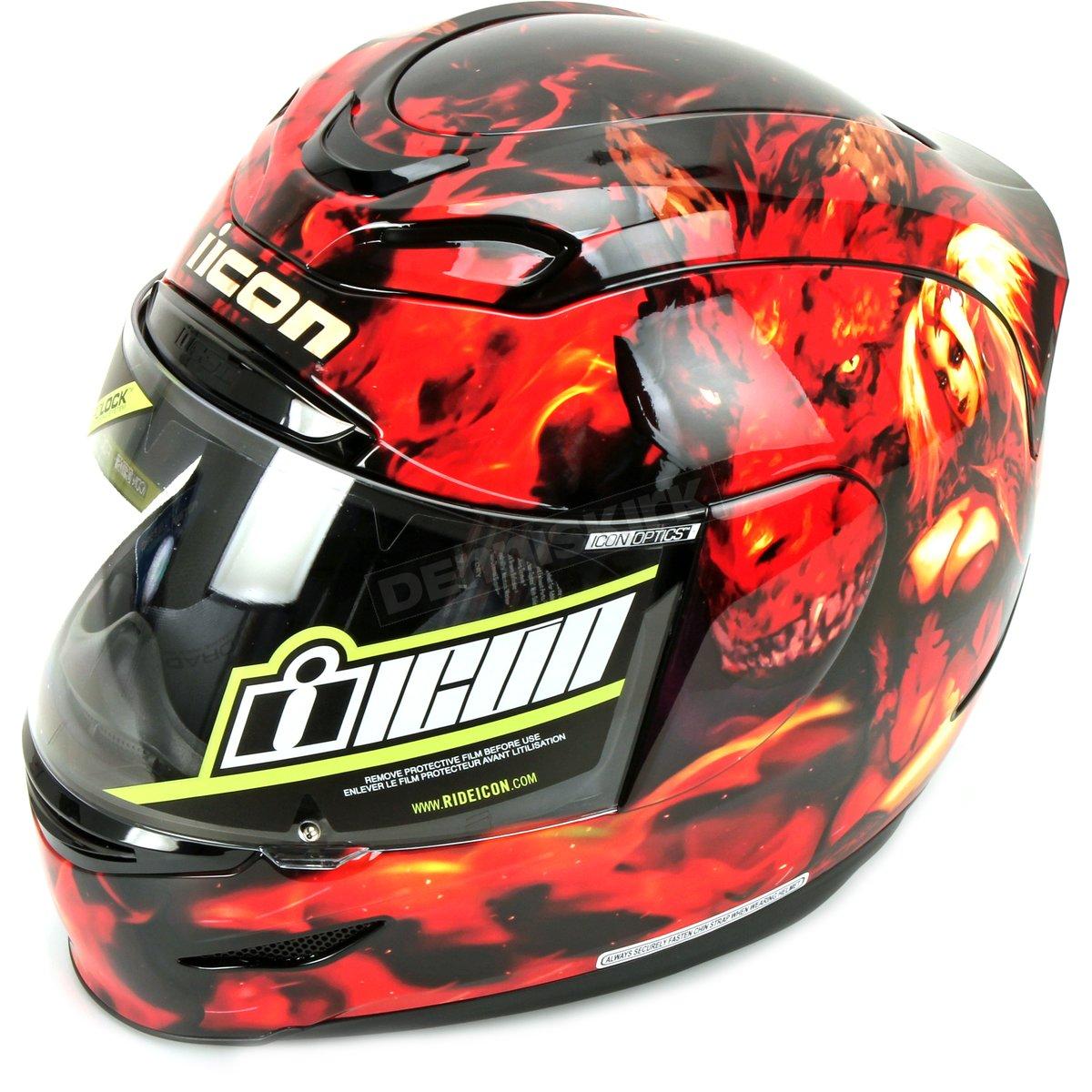 Мотошлем Icon red airframe azreal