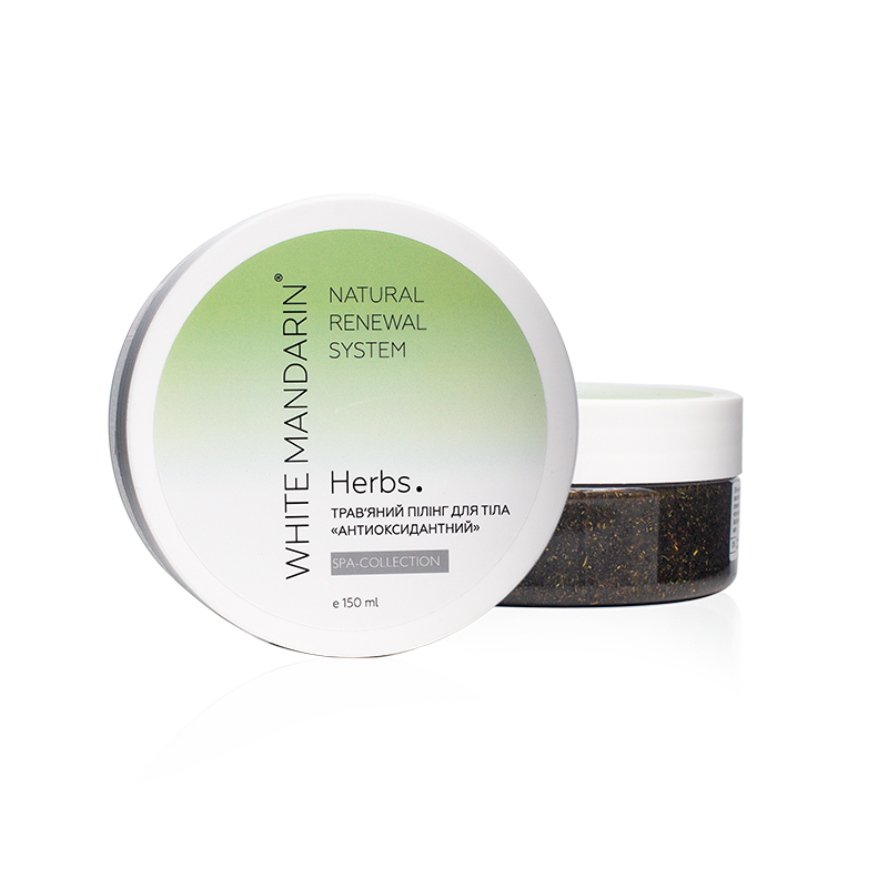 Натуральний трав'яний пилинг SPA collection White Mandarin. Антиоксидантний, омолоджуючий. 150 мл
