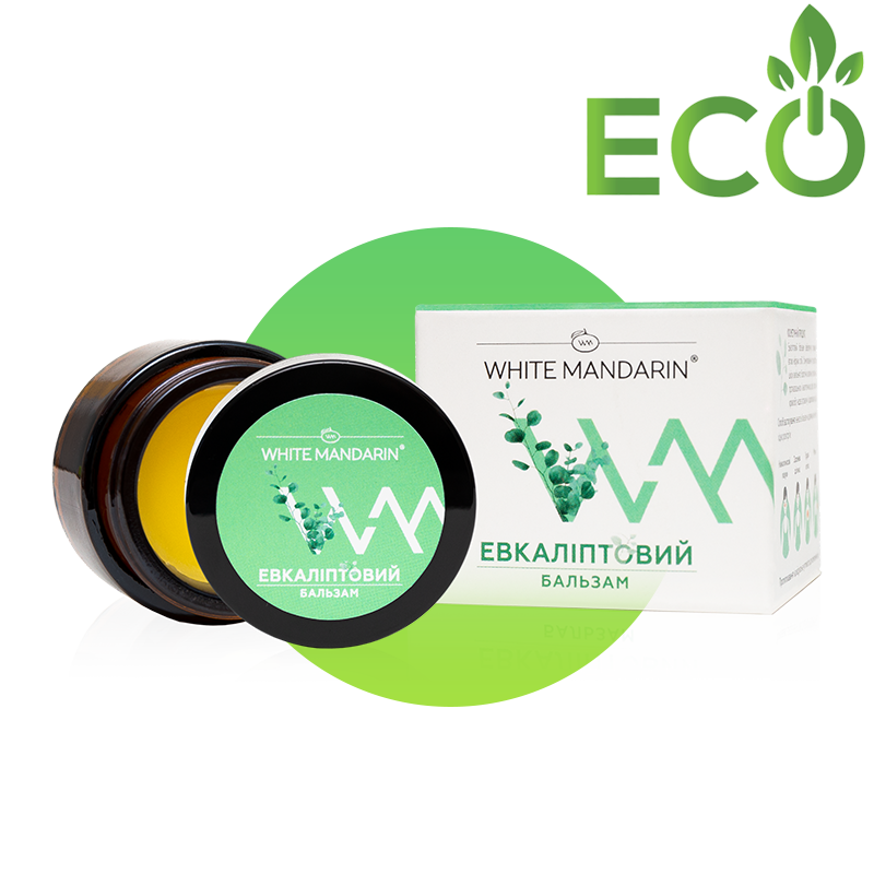 Евкаліптовий бальзам White Mandarin 30 мл | Бальзам для всіх типів шкіри | На основі ефірних олій