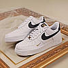 Кросівки Nike Air Force 1 Low '07 Essential White Black Gold Mini Swoosh, фото 2