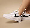 Кросівки Nike Air Force 1 Low '07 Essential White Black Gold Mini Swoosh, фото 5