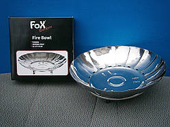 Чаша для багаття складна Fox Outdoor 33650 з нержавіючої сталі, 27 x 8 см.