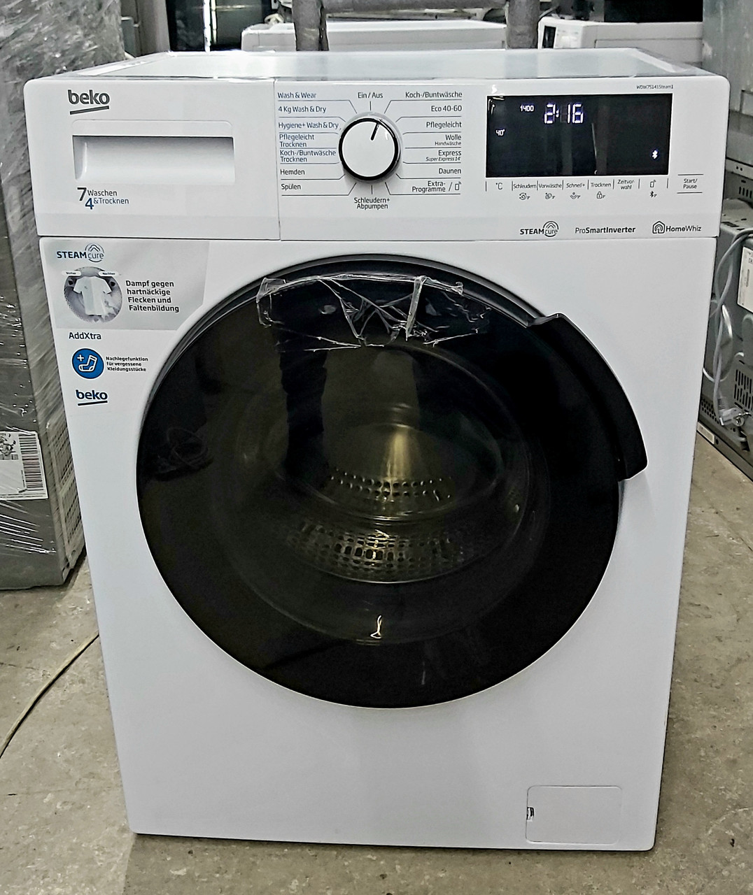 Пральна машина з сушінням 45см Beko WDW75141 7/4 кг А+++ з парою, фото 1
