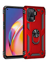 Чохол Armor для Oppo Reno 5 Lite протиударний з кільцем Червоний