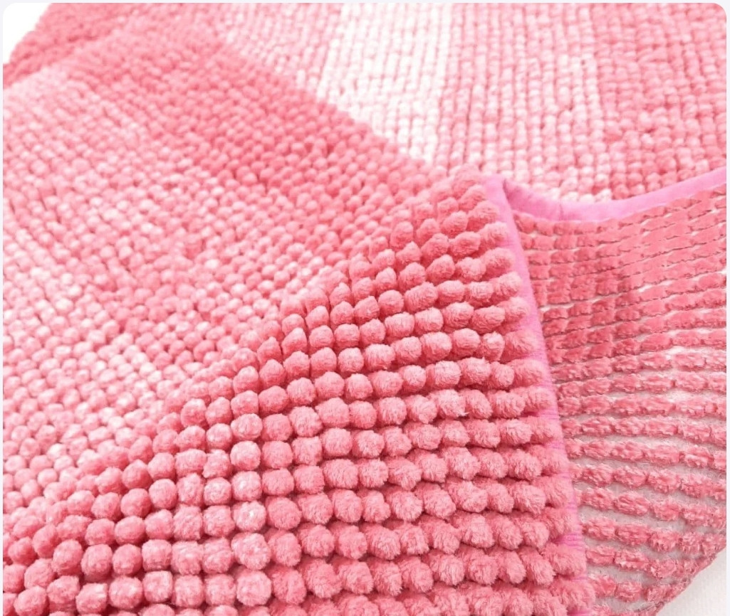 Набор ковриков для ванной и туалета Макароны Лапша 2 шт Розовый - фото 2 - id-p1575749411