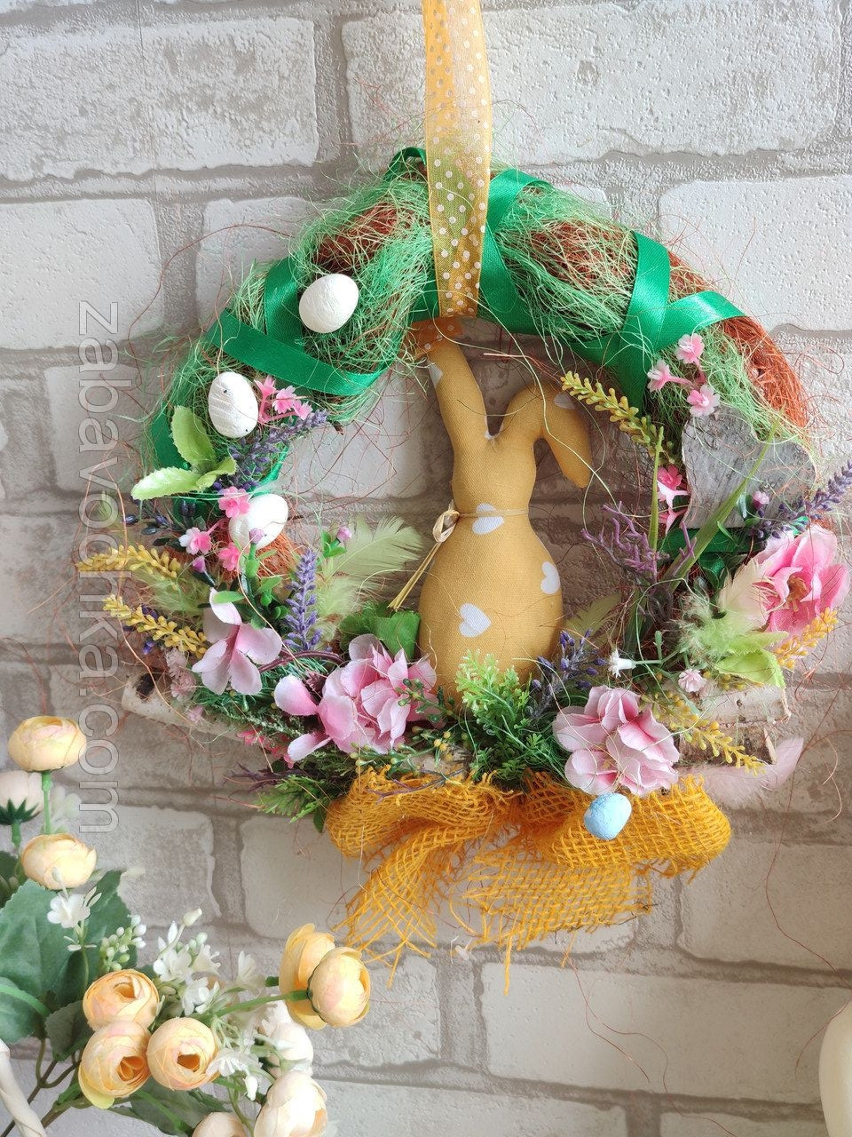 Великодній віночок весняний, Д-26-28 см, фото 1