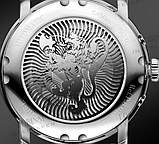 Класичний механічний чоловічий годинник, стріляльний, чоловічий срібний годинник з автопідзаводом, фото 3