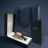 Класичний механічний чоловічий годинник, стріляльний, чоловічий срібний годинник з автопідзаводом, фото 6