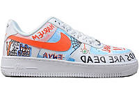 Кроссовки Nike Air Force 1 Vlone Pauly Graffiti Harlem White