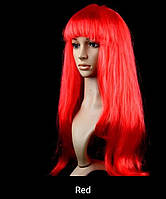 Перука з щелепою пряме волосся червоний