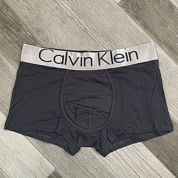 Труси чоловічі боксери бавовна Calvin Klein, розмір 3XL (54-56), темно-сірі, 03274