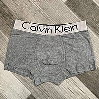 Трусы мужские боксеры хлопок Calvin Klein, размер 3XL (54-56), светло-серые, 03251