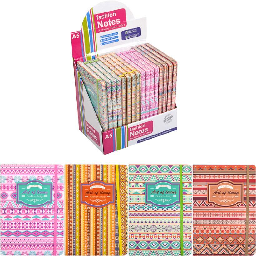 Блокнот А5 на гумці Color в клітинку 80 аркушів арт. NA580047, фото 1