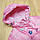 98 (92) 1,5-2 роки весняна демісезонна осіння куртка для дівчинки на флісі з капюшоном на осінь весну 2618, фото 2