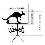 Флюгер Кенгуру пригає, флюгер на дах з металу 2 мм., фото 2