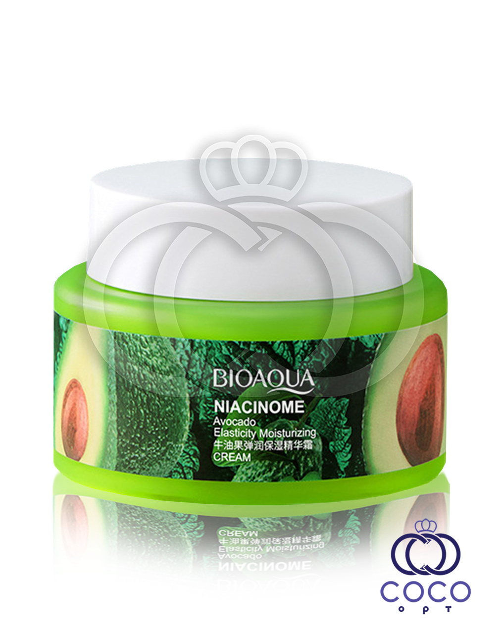 Зволожувальний крем для обличчя з екстрактом авокадо та ніацинамідом Bioaqua Niacinome Avocado Cream, 50 г, фото 1