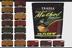 Прикормка  Traper Method Feeder ЗВОЛОЖЕНА 750 gr Czerwone owoce ( Червоні фрукти )