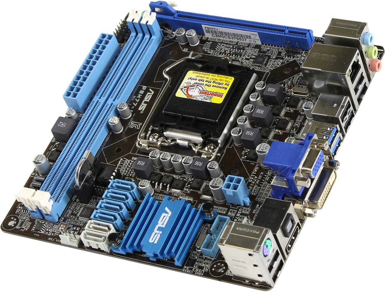 Материнська плата ASUS P8H77-I (s1155, Intel H77, PCI-Ex16, 2xDDR3, SATA-3, USB 3.0), mini-ITX, + планка