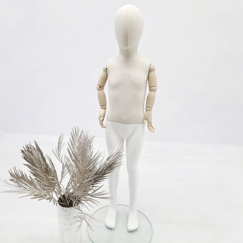 Манекен дитячий підлітковий із тканинним торсом шарнірний для магазину одягу, фото 1