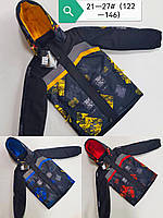 Куртка демисизонная термо для мальчика 7-11 лет AKN арт.798, Черный с синим, 128