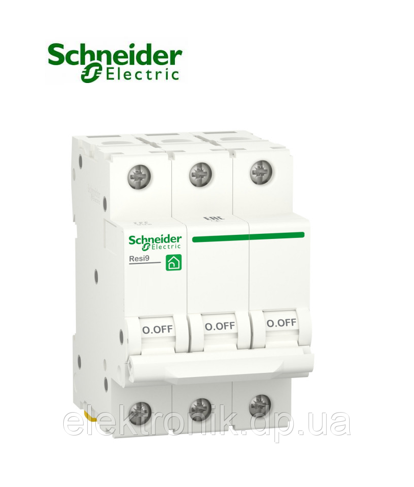Автоматичний вимикач Schneider-Electric RESI9 3P, 16 А, C 6 кА, R9F12316
