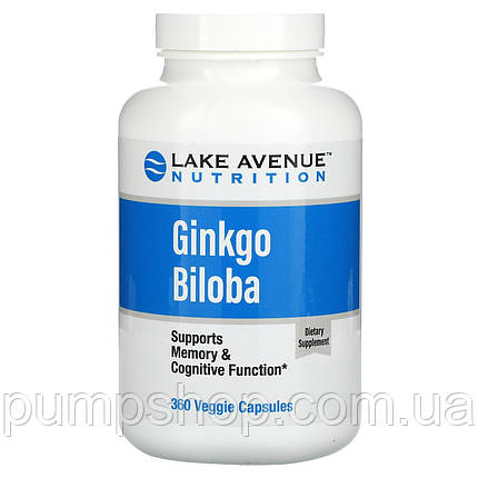 Гінкго Білоба Lake Avenue Nutrition Ginkgo Biloba 120 мг 360 капс., фото 1