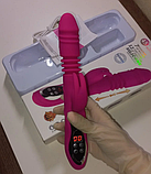 Телескопічний подвійний вібратор кролик  27 см із підігріванням, вібромасажер для подвійної стимуляції з висування, фото 7