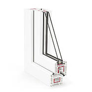 Вікно тристулкове REHAU металопластикове Ecosol 70 1800х1400 склопакет 4/10/4/10ar/4i, фото 2