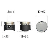 Поршневая 62 мм, 150 кубов, без цилиндра, новые оригинальные запчасти на мототрицикл 150 кубов skymoto
