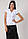 Біла жіноча блуза з рюшами, короткий рукав Р72, фото 7